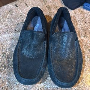 Uggs Men Alder Faux Shearling Lined Suede Loafer/Slipper